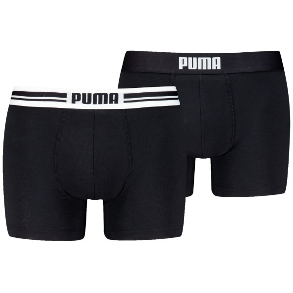 Boxer da uomo Puma Everyday Placed Logo Boxer 2P nero Black