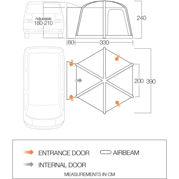 Tenda per minibus Vango HexAway Pro Air Low