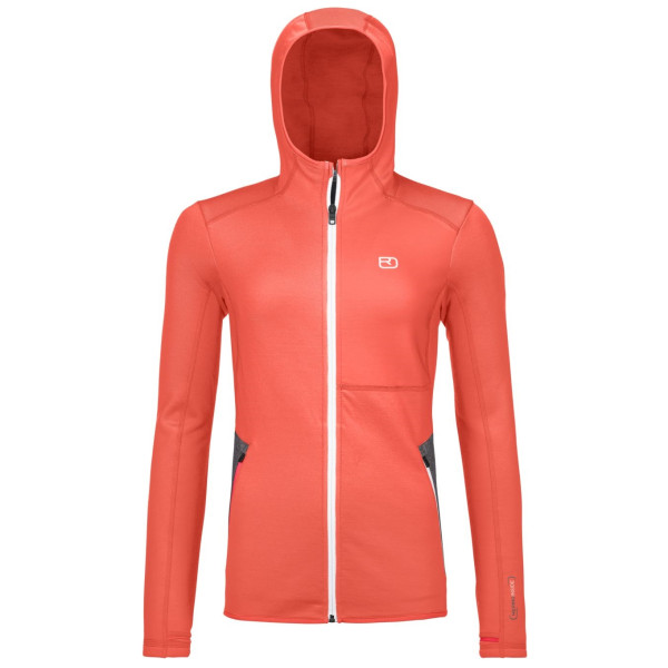 Felpa da donna Ortovox Fleece Hoody W rosa coral