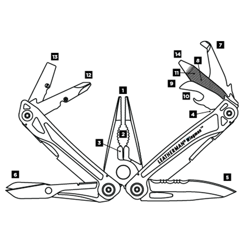 Multitool Leatherman Wingman con fodero