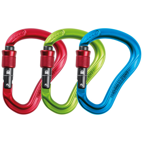 Set di moschettoni Ocún Eagle Hms Screw 3-Pack mix1 Red, Blue, Green