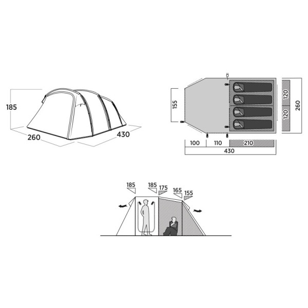 Tenda da trekking Easy Camp Hamra 4