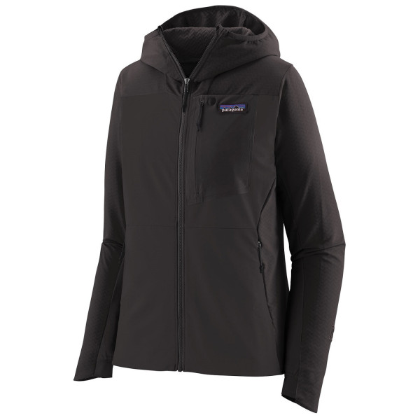 Giacca softshell da donna Patagonia R1 CrossStrata Hoody nero Black