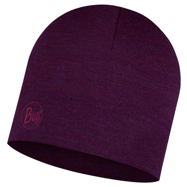 Berretto Buff MW Merino Wool Hat viola PurplishMelange