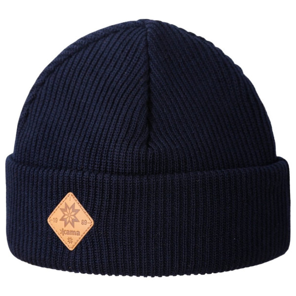 Cappello in merino lavorato a maglia Kama A136 blu scuro Darkblue