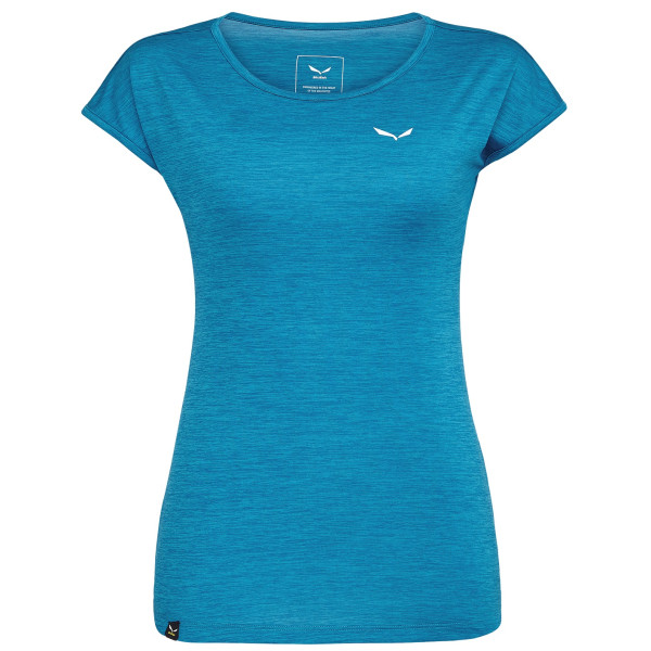 Maglietta da donna Salewa Puez Melange Dry W S/S Tee blu scuro OceanMelange