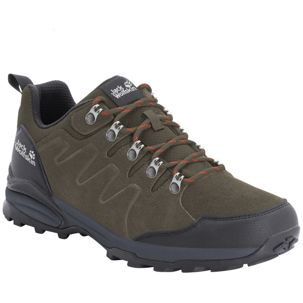 Scarpe da uomo Jack Wolfskin Refugio Texapore Low M verde Khaki/Phantom