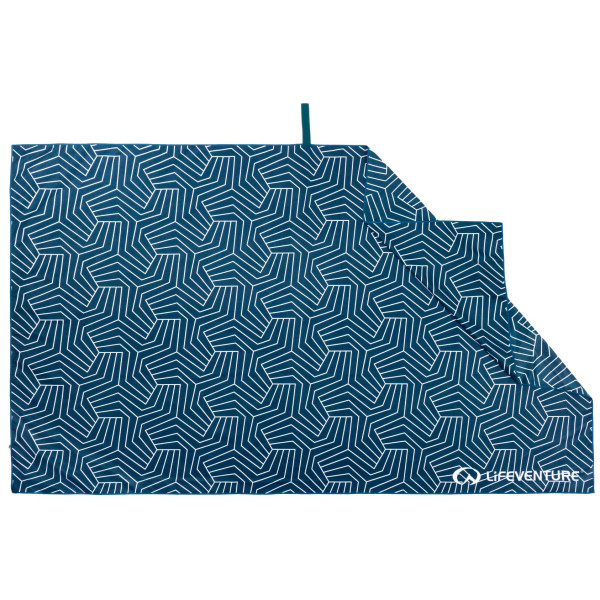 Asciugamano ad asciugatura rapida LifeVenture Printed SoftFibre Trek Towel blu GeometricNavy