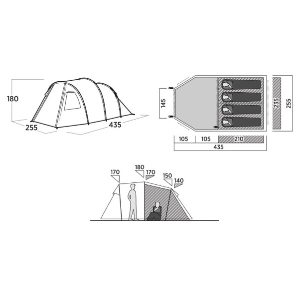 Tenda da trekking Easy Camp Hidra 4