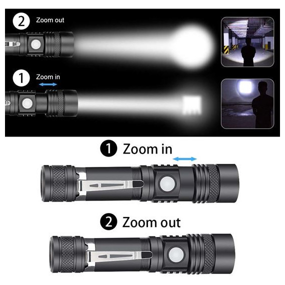 Torcia ricaricabile Solight LED 400lm + cyclo