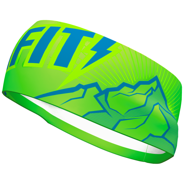 Fascia Dynafit Graphic Performance Headband blu/verde LamboGreen