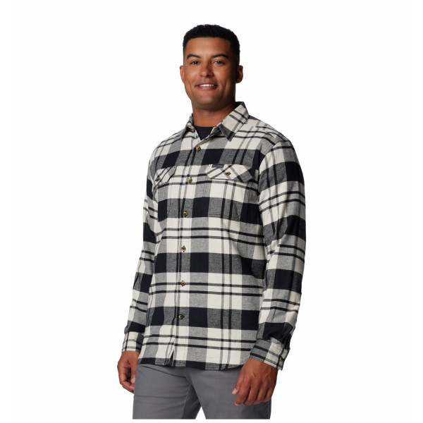 Camicia da uomo Columbia Flare Gun™ Stretch Flannel nero/bianco Black River Crossing Plaid