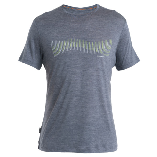 Maglietta funzionale da uomo Icebreaker Men Merino 125 Cool-Lite™ Sphere III SS Tee Terrain Lines grigio Graphite Heather