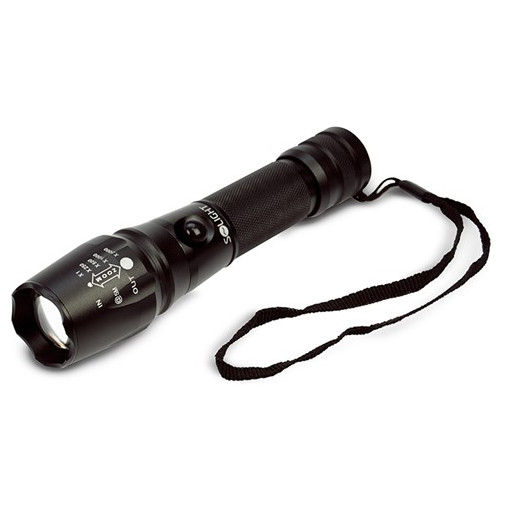 Torcia ricaricabile Solight T6 XML Cree LED nero black