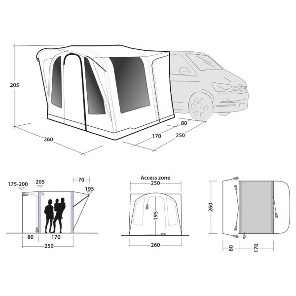 Tenda da tetto per auto Outwell Santa Monica Air