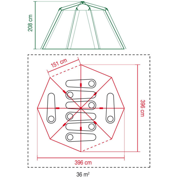 Tenda familiare Coleman Cortes Octagon 8