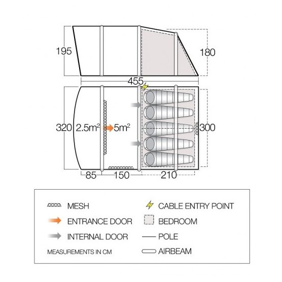 Tenda familiare Vango Avington Flow Air 500