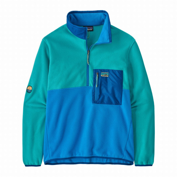 Felpa da uomo Patagonia M's Microdini 1/2 Zip P/O azzurro Vessel Blue