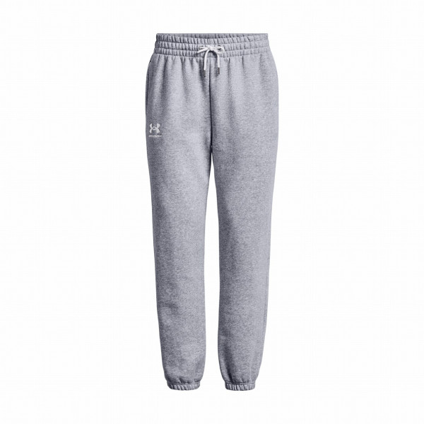 Pantaloni da tuta da donna Under Armour Essential Fleece Joggers grigio chiaro ModGrayLightHeather/White