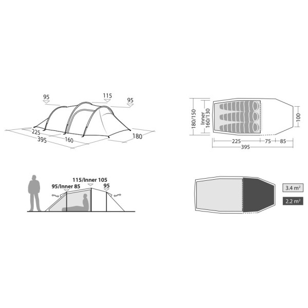 Tenda da trekking Robens Voyager 3 Exp