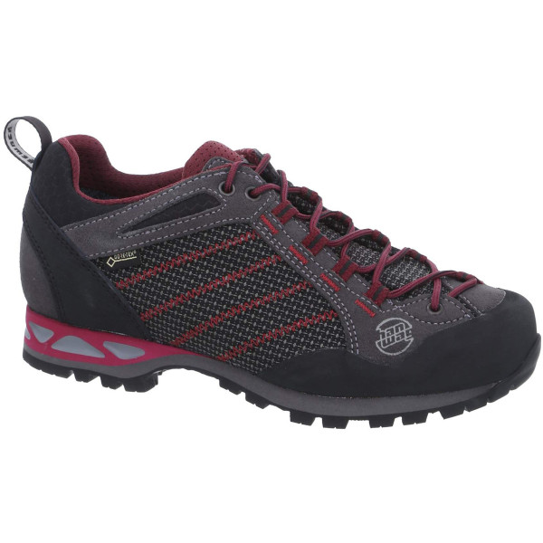 Scarpe da donna Hanwag Makra Low Lady GTX nero/rosso Asphalt/DarkGarnet