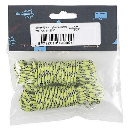 Corda per tenda Bo-Camp Reflective Nylon Guy Rope 3mm giallo Yellow