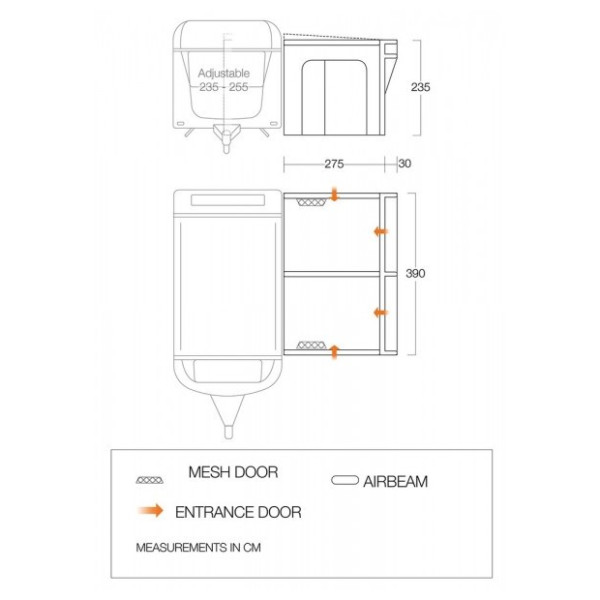 Tenda per minibus Vango Riviera Air 390 Elements ProShield