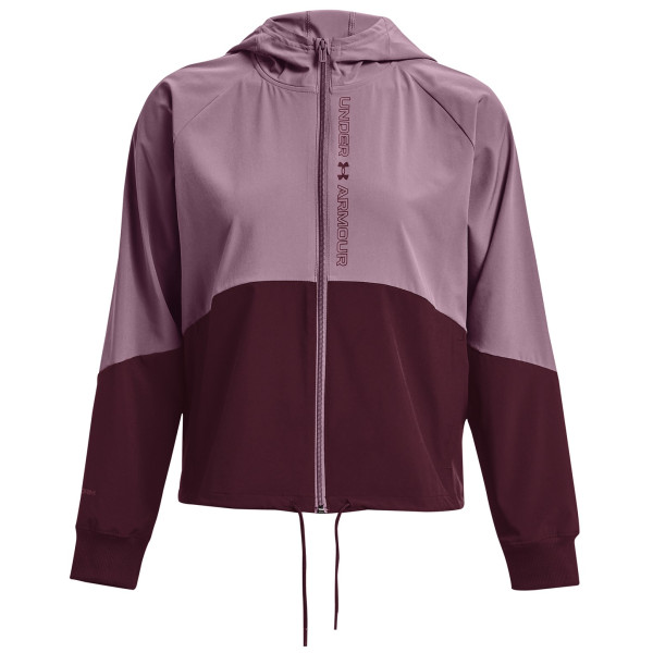 Giacca da donna Under Armour Woven FZ Jacket viola Misty Purple / / Dark Maroon