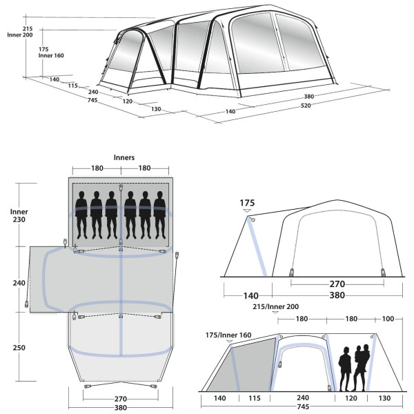 Tenda gonfiabile Outwell Airville 6SA (2021)