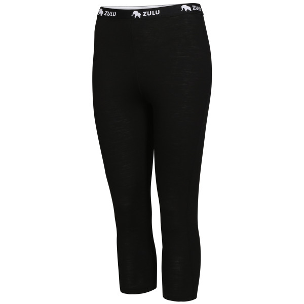 Pantaloni a 3/4 da donna Zulu Merino 160 nero Black