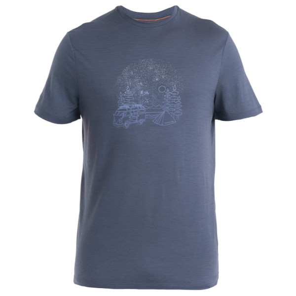 Maglietta da uomo Icebreaker Men Merino 150 Tech Lite III SS Tee Van Camp grigio Graphite