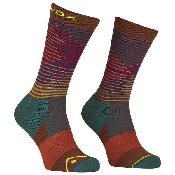 Calzini da uomo Ortovox All Mountain Mid Socks M rosso/blu clay orange