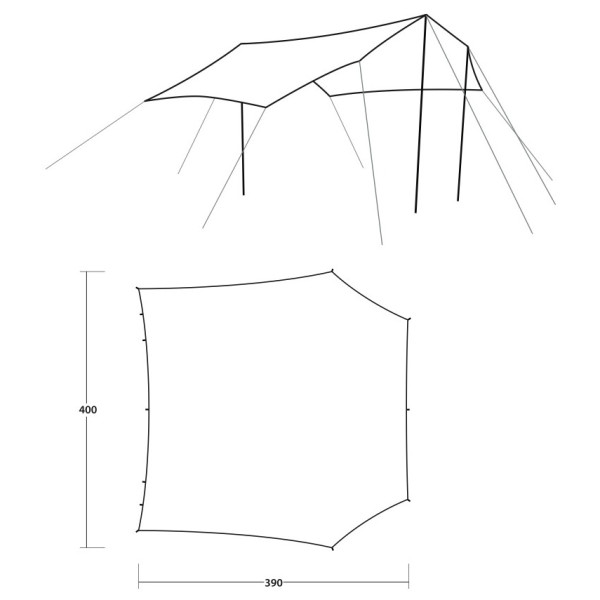 Annesso alla tenda Outwell Canopy Tarp L