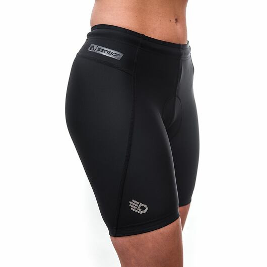 Pantaloncini da ciclismo da donna Sensor Cyklo Entry True Black