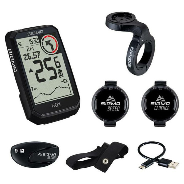 Computer da bicicletta Sigma Rox 4.0 Endurance Sensor set nero black