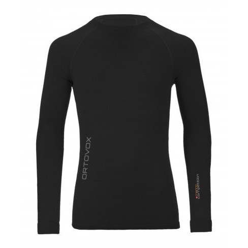 Maglietta da uomo Ortovox Merino Competition LS M nero BlackRaven