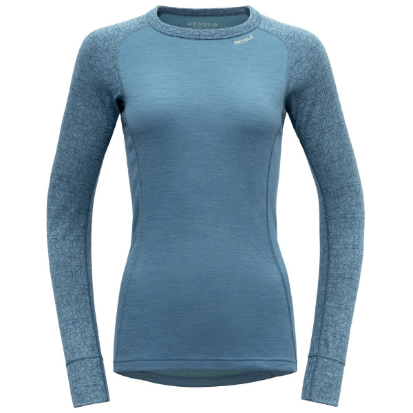 Maglietta sportiva da donna Devold Duo Active Merino 205 Shirt azzurro Moon