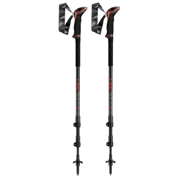 Bastoncini da trekking Leki Makalu nero/rosso bright red-black-dark anthracite