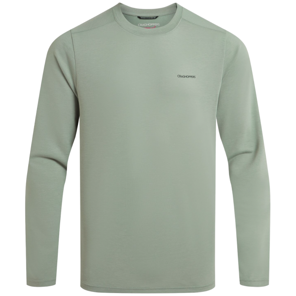 Maglietta da uomo Craghoppers Nosilife Abel Long Sleeved T-Shirt verde chiaro Lichen Green