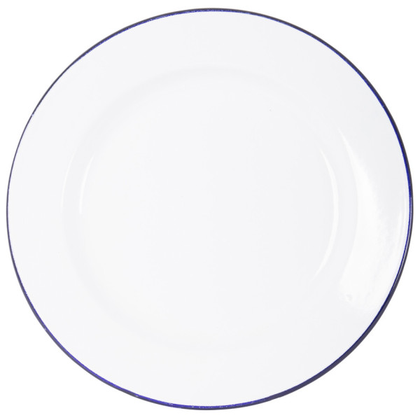 Piatto Bo-Camp Dinner plate enamel bianco/blu Blue