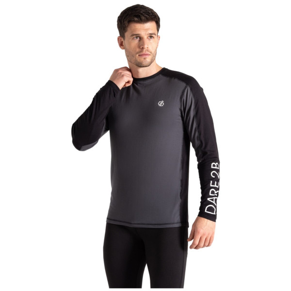 Maglietta funzionale da uomo Dare 2b Exchange III Baselayer Top nero/grigio Black/Ebony