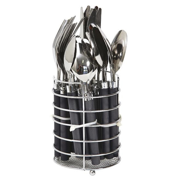 Set di posate Bo-Camp Cutlery Basket 6 Persons grigio Grey