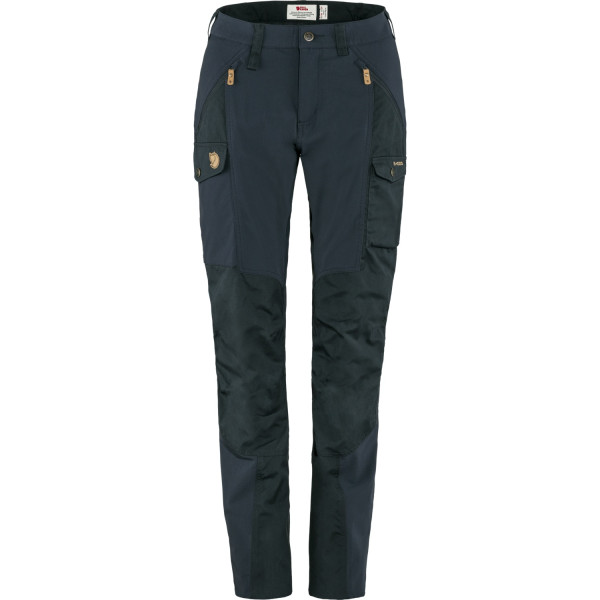 Pantaloni da donna Fjällräven Nikka Trousers Curved W blu scuro Dark Navy