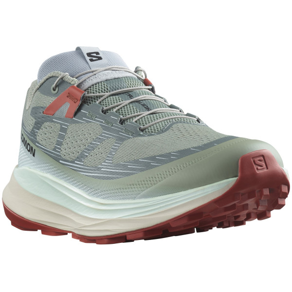 Scarpe da corsa da uomo Salomon Ultra Glide 2 verde chiaro Lily Pad / Bleached Aqua / Hot Sauce