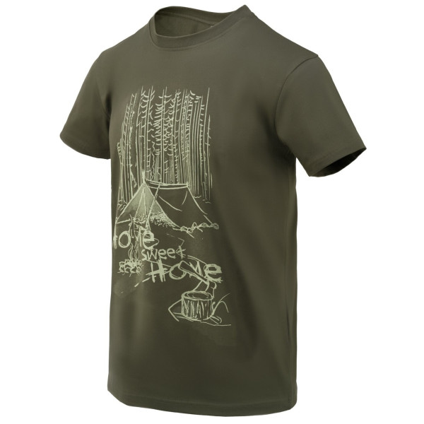 Maglietta da uomo Helikon-Tex T-Shirt (Home Sweet Home) verde Taiga Green