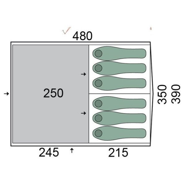 Tenda Pinguin Interval 6 Steel