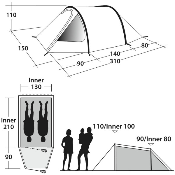 Tenda da trekking Outwell Earth 2