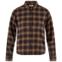 Camicia da donna Fjällräven Övik Boxy Flannel Shirt W marrone Black-Wood Brown