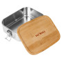 Scatola per gli spuntini Tatonka Lunch Box I 800 Bamboo marrone/argento