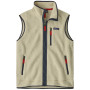 Gilet da uomo Patagonia Men's Retro Pile Fleece Vest beige Pelican w/Smolder Blue